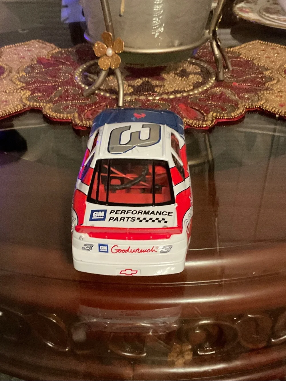 No.3 Patriotic Race Car Toy - Blue, Red & White
